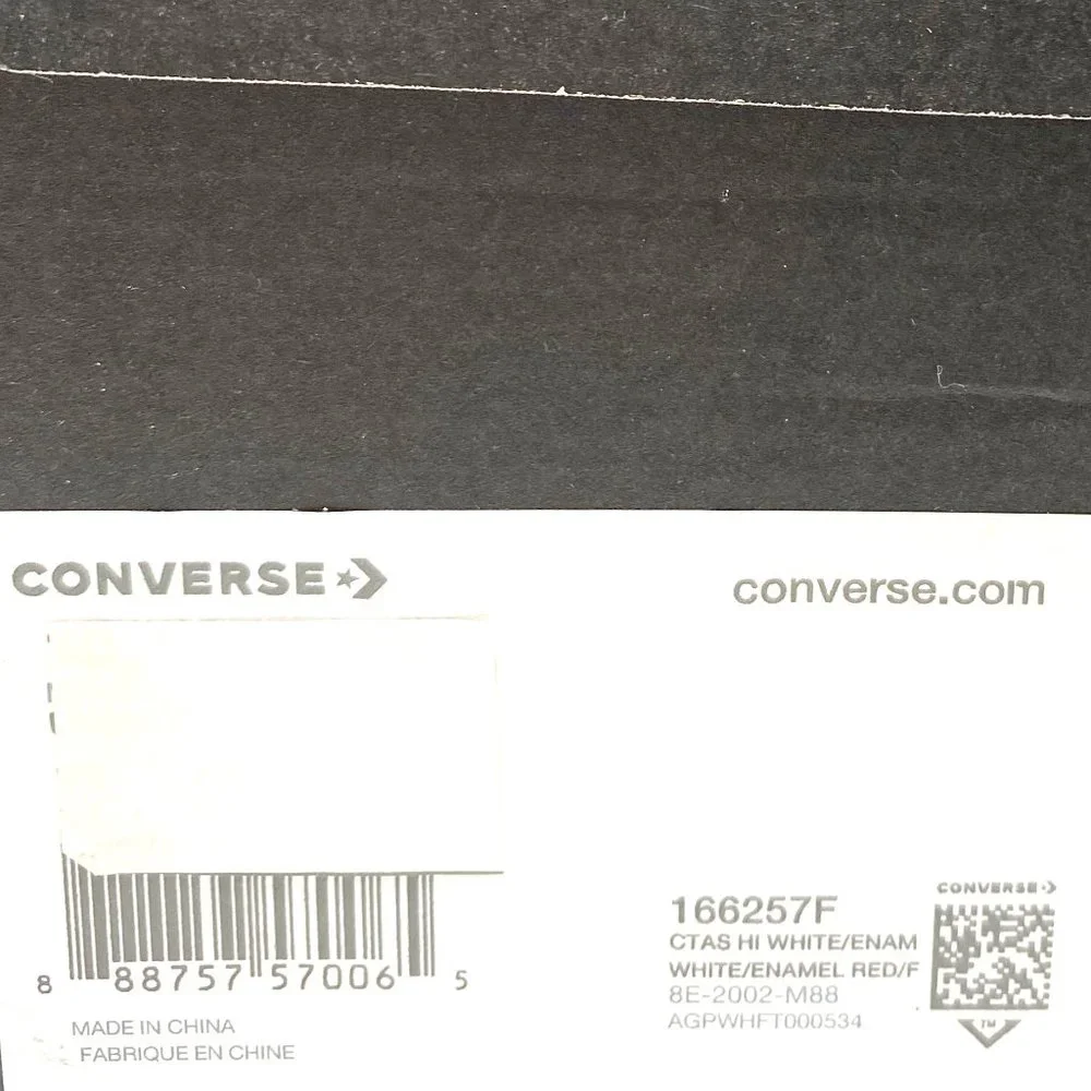 Converse Men's Size CTAS White Yellow Orange Red Flame Canvas Hi Sneaker 166257F - Picture 9 of 10